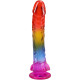 Фалоімітатор Doc Johnson Crystal Jellies - 9.5 Inch Dildo - Rainbow-3