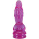 Фентезійний фалоімітатор Doc Johnson Crystal Jellies - Invader Dong 8.5 Inch - Purple-2