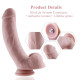 Силіконовий фалоімітатор для секс-машин Hismith 8.3″ Silicone Dildo, вигнутий, система KlicLok-1