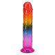 Дилдо Doc Johnson Crystal Jellies - 7.5 Inch Dong - Rainbow-1