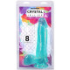 Фалоімітатор Doc Johnson Crystal Jellies - 8 Inch Realistic Cock with Balls- Teal-3