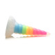 Фентезійний фалоімітатор Creature Cocks Luminescent Rainbow Silicone Dildo-1