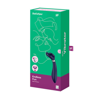Вібратор для пар Satisfyer Endless Fun Blue, три мотори, багатофункціональний Вібратор для пар Satisfyer Endless Fun Blue, три мотори, багатофункціональний