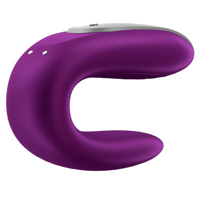 Смартвібратор для пар Satisfyer Double Fun (Violet) з пультом ДК Смартвібратор для пар Satisfyer Double Fun (Violet) з пультом ДК