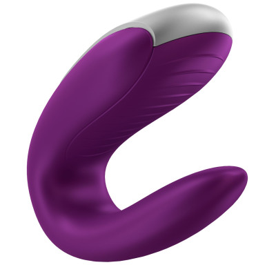 Смартвібратор для пар Satisfyer Double Fun (Violet) з пультом ДК Смартвібратор для пар Satisfyer Double Fun (Violet) з пультом ДК