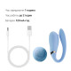Смартвібратор для пар Zalo Fanfan set Royal Blue, пульт ДК-6