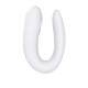 Смартвібратор для пар Satisfyer Double Joy White із широким кліторальним стимулятором-1