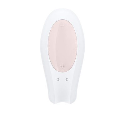 Смартвібратор для пар Satisfyer Double Joy White із широким кліторальним стимулятором