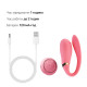 Смартвібратор для пар Zalo Fanfan set Rouge Pink, пульт ДК-6