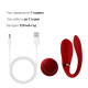 Смартвібратор для пар Zalo Fanfan set Bright Red, пульт ДК-6