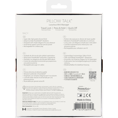 Розкішний вібратор Pillow Talk - Racy Teal з кристалом Сваровські для точки G, подарункова упаковка