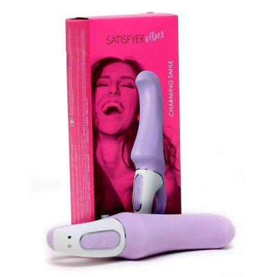 Потужний вібратор Satisfyer Vibes Charming Smile з гнучким стовбуром, виконаний з литого силікону