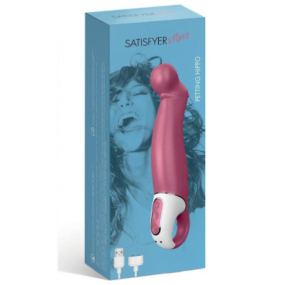 Потужний вібратор Satisfyer Vibes Petting Hippo з гнучким стовбуром, виготовлений з литого силікону. Потужний вібратор Satisfyer Vibes Petting Hippo з гнучким стовбуром, виготовлений з литого силікону.