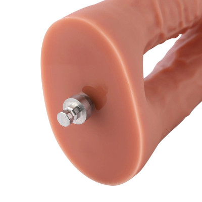 Подвійний фалоімітатор для секс-машин Hismith Silicone Double Penetrator Dildo, система KlicLok