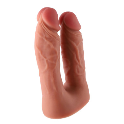 Подвійний фалоімітатор для секс-машин Hismith Silicone Double Penetrator Dildo, система KlicLok