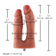 Подвійний фалоімітатор для секс-машин Hismith Silicone Double Penetrator Dildo, система KlicLok-1