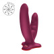 Подвійний фалоімітатор Fun Factory RYDE Wine Red, гнучкі стовбури, присоска-2