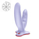 Подвійний фалоімітатор Fun Factory RYDE Purple, гнучкі стовбури, присоска-2