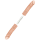 Фалоімітатор подвійний Doc Johnson The D - Double D - 16 Inch - ULTRASKYN, діаметр 4,4 см, Vack-U-Lo-2