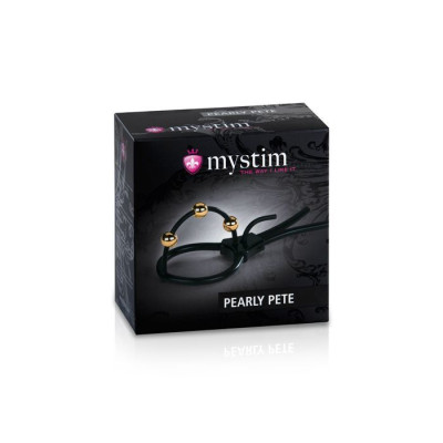 Утяжка для пеніса Mystim Pearly Pete, з трьома кульками Утяжка для пеніса Mystim Pearly Pete, з трьома кульками