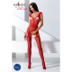 Бодистокинг Passion BS062 red, комбинезон, имитация чулок-1