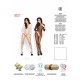 Бодістокінг Passion BS007 white, комбінезон, закриті плечі, рукав 3/4-4