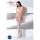 Бодистокинг Passion BS065 white, комбинезон, крупная сетка-1