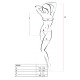 Бодістокінг з декольте Passion BS088 white, імітація корсетної шнурівки-4