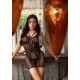 Бодістокінг Leg Avenue Heart Net Mini Dress One Size Black-4