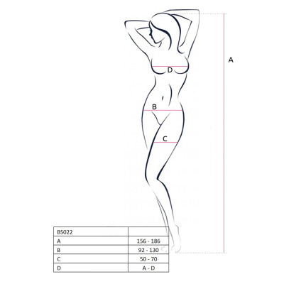 Бодістокінг Passion BS022 white, комбінезон Бодістокінг Passion BS022 white, комбінезон