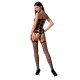 Бодістокінг Passion BS067 black, комбінезон, імітація панчох і топа на бретелях-3