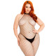Бодістокінг Leg Avenue Racer neck bodystocking Black Queen Size-2