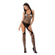 Бодістокінг Passion BS060 black, комбінезон, імітація трусиків і гольфів-2