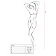 Бодістокінг Passion BS032 white, комбінезон, топ і велика сітка-3