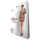 Бодістокінг-сукня з глибоким коміром Passion BS093 black, довгі рукави-5
