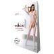 Бодістокінг з імітацією панчох і ажурною вставкою Passion BS072 white-4
