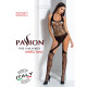 Бодістокінг Passion BS060 black, комбінезон, імітація трусиків і гольфів-6