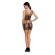 Бодістокінг — мінісукня з метеликами Passion BS090 black-3