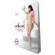 Бодістокінг Passion BS067 white, комбінезон, імітація панчох і топа на бретелях-4