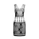 Бодістокінг — мінісукня з метеликами Passion BS090 black-4