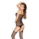 Бодістокінг Passion BS024 black, комбінезон, імітація панчох і пояса-1