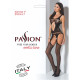 Бодістокінг Passion BS057 black, комбінезон, імітація панчох і пояса-6