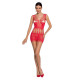 Бодістокінг — мінісукня з метеликами Passion BS090 red-2