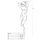 Бодістокінг Passion BS014 white, комбінезон, велика сітка-3