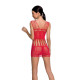 Бодістокінг — мінісукня з метеликами Passion BS090 red-1
