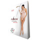 Бодістокінг у велику сітку Passion BS087 white, відкрита спина, халтер, з доступом-5