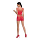 Бодістокінг — мінісукня з метеликами Passion BS090 red-3