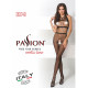 Бодістокінг Passion BS048 black, комбінезон, імітація колгот та відкритого топа-4