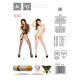 Бодістокінг Passion BS019 white, комбінезон, імітація панчіх і пояса-4