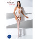 Бодістокінг Passion BS057 white, комбінезон, імітація панчох і пояса-1